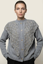 Load image into Gallery viewer, GREY ÉTOILE LACE CARDIGAN