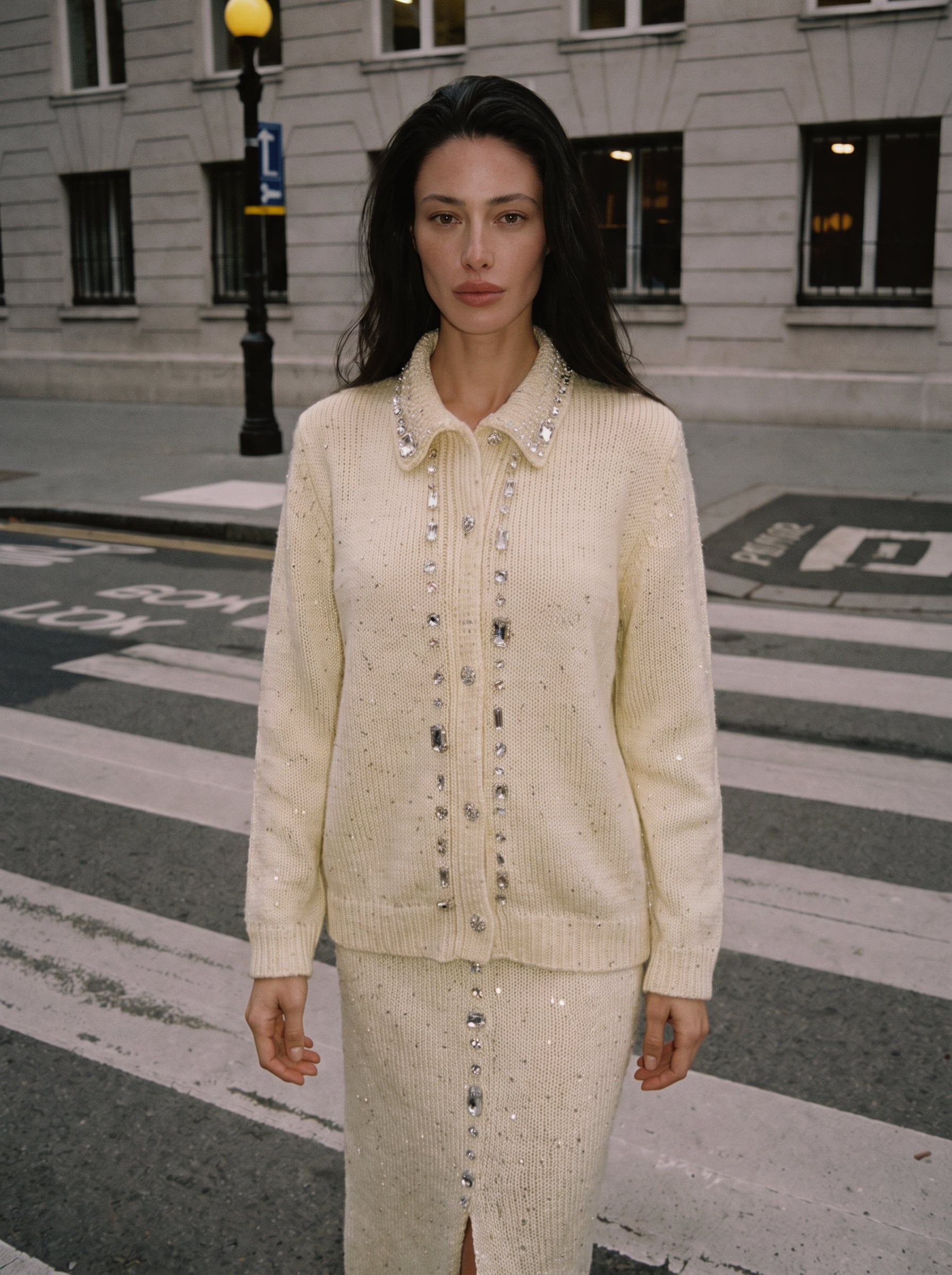 Estelle embellished knit set