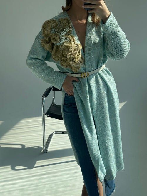 Baby Blue long Cardigan