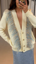 Feathers cardigan in Yellow