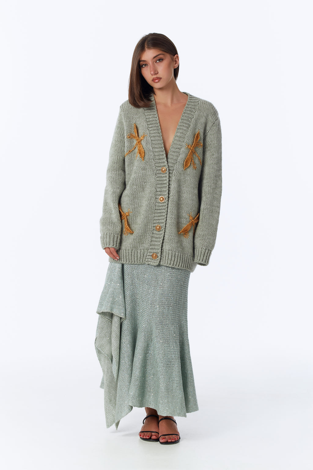 Pistaccio dragonfly cardigan