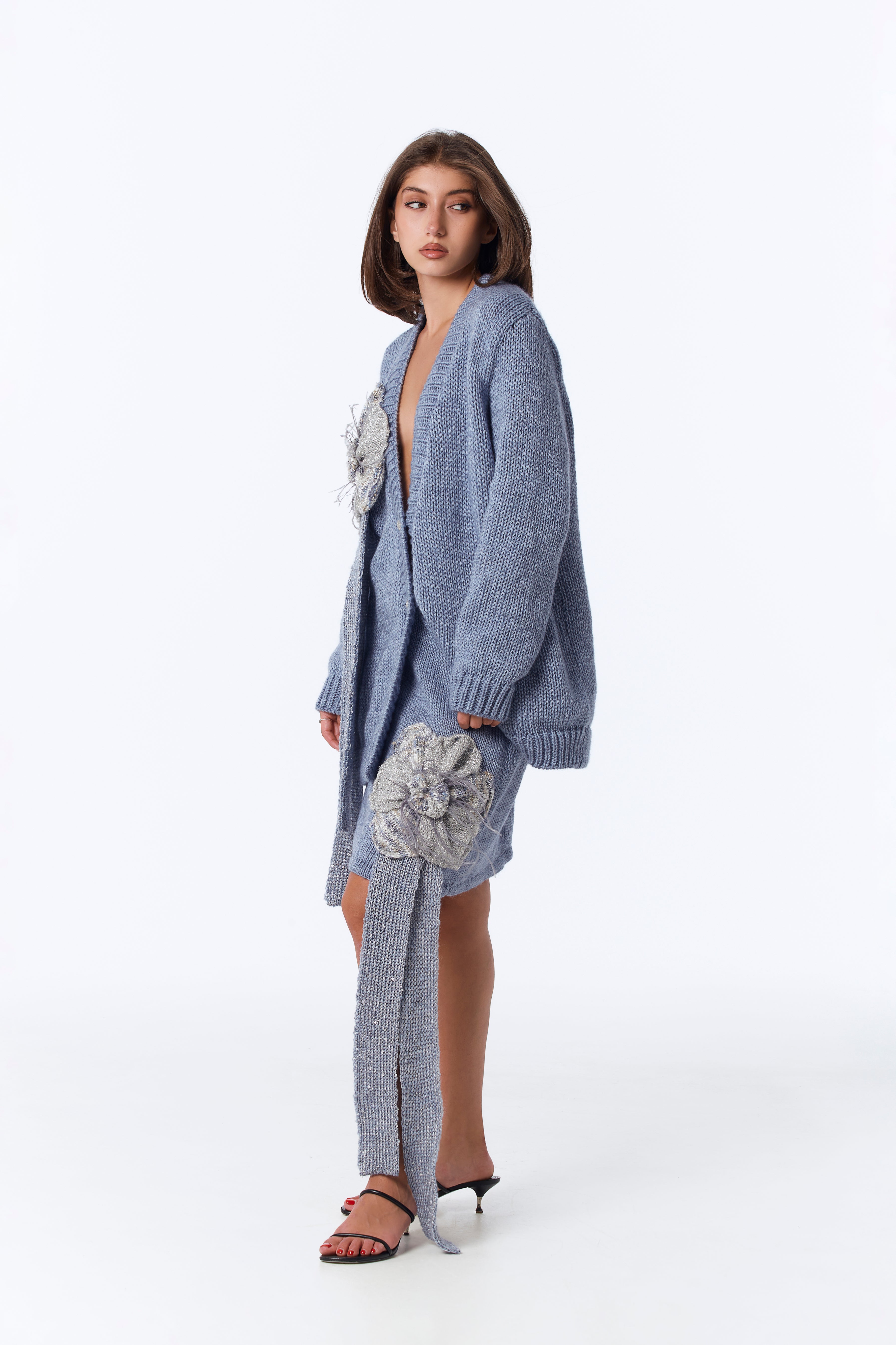 LA FLEUR light jeans skirt