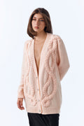 Peach Braid cardigan