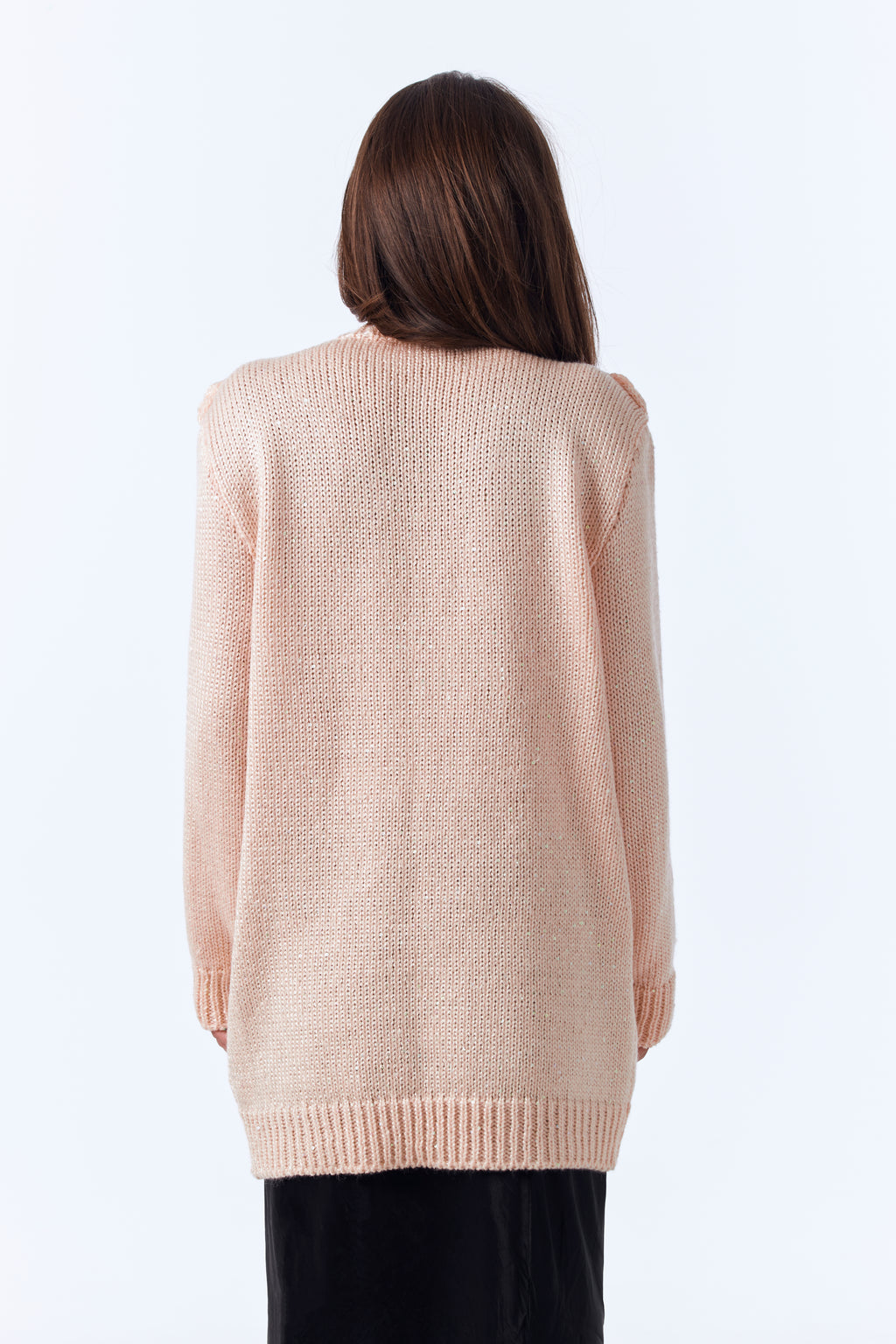 Peach Braid cardigan