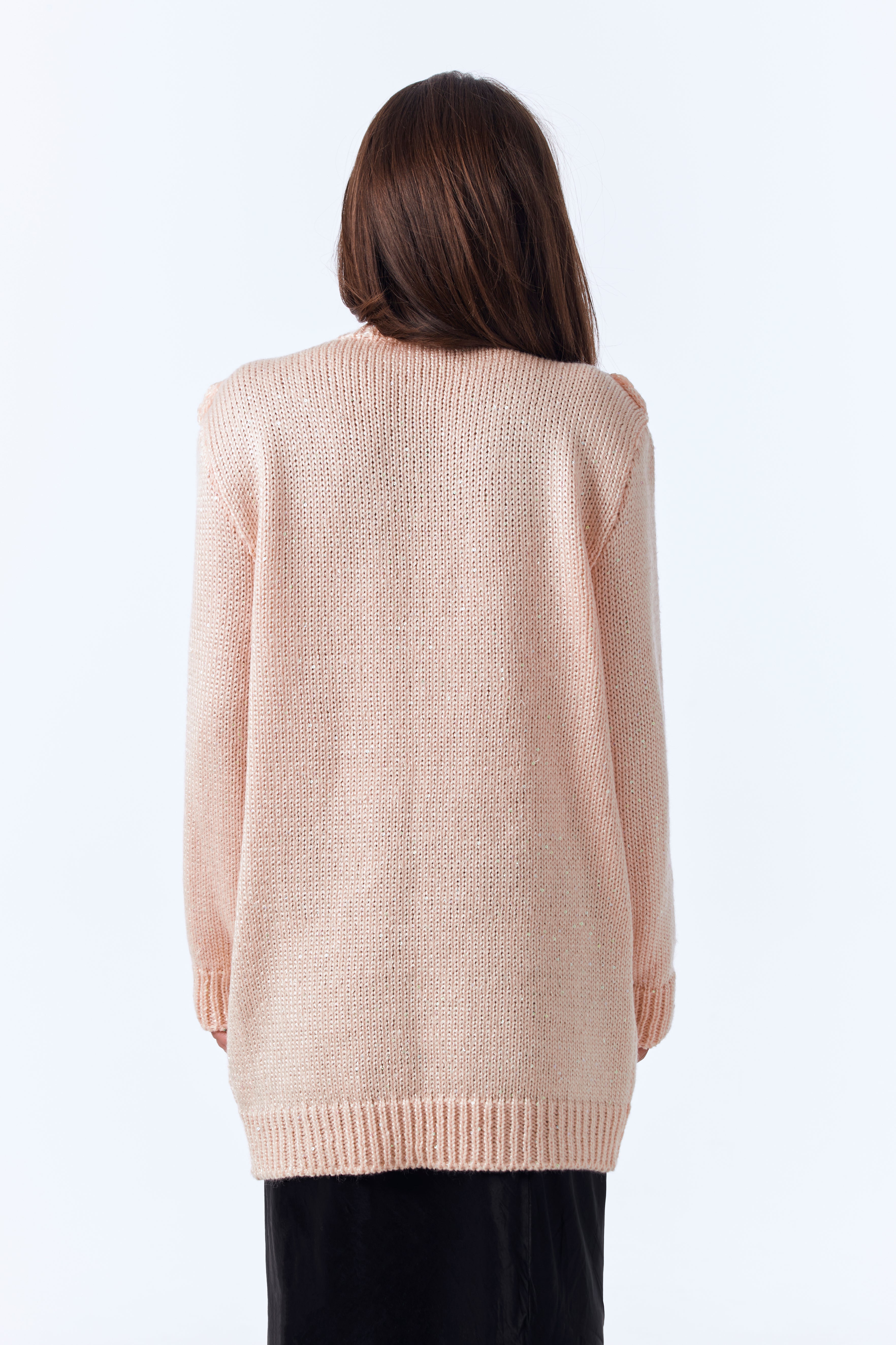 Peach Braid cardigan