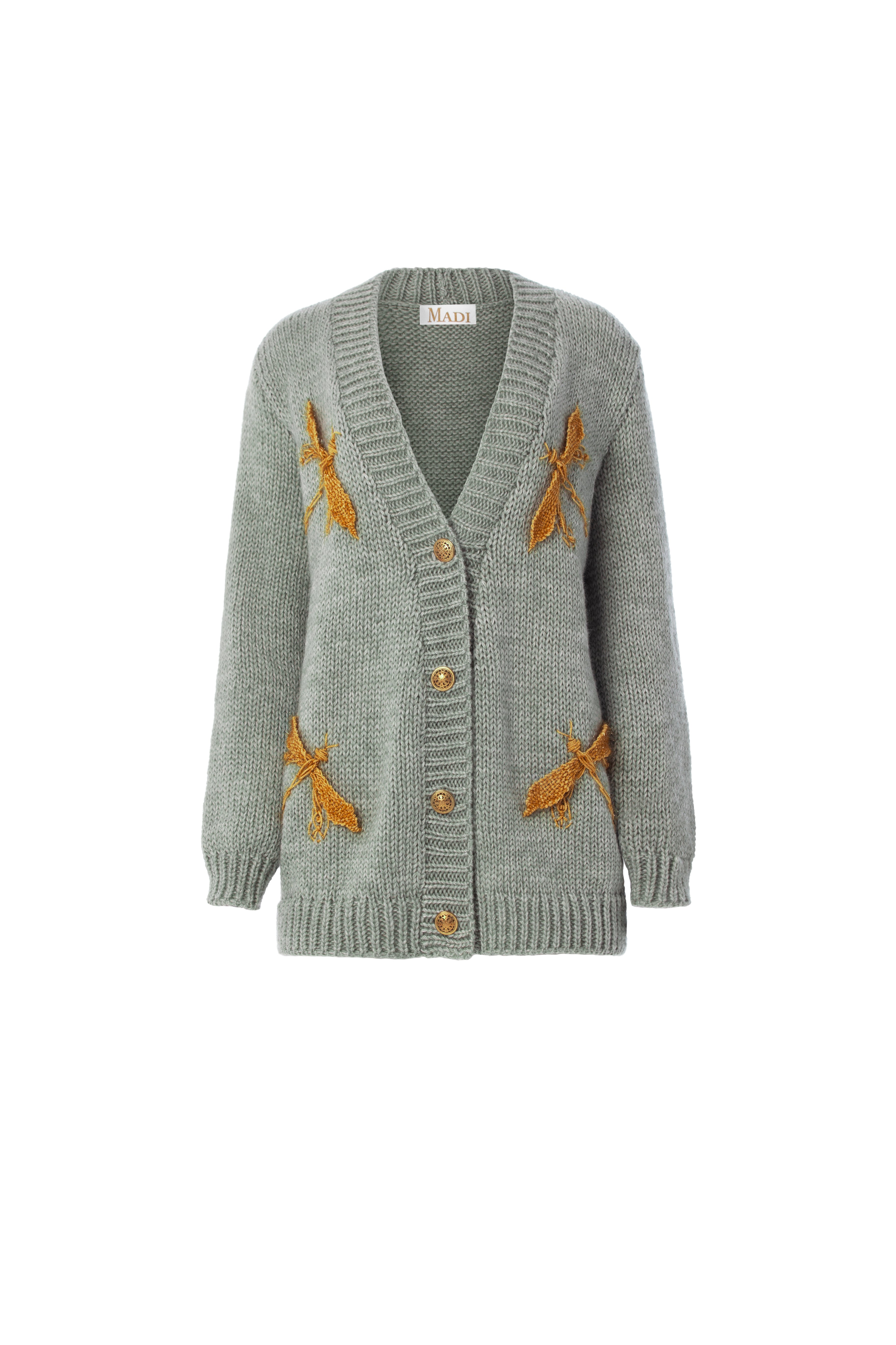 Pistaccio dragonfly cardigan