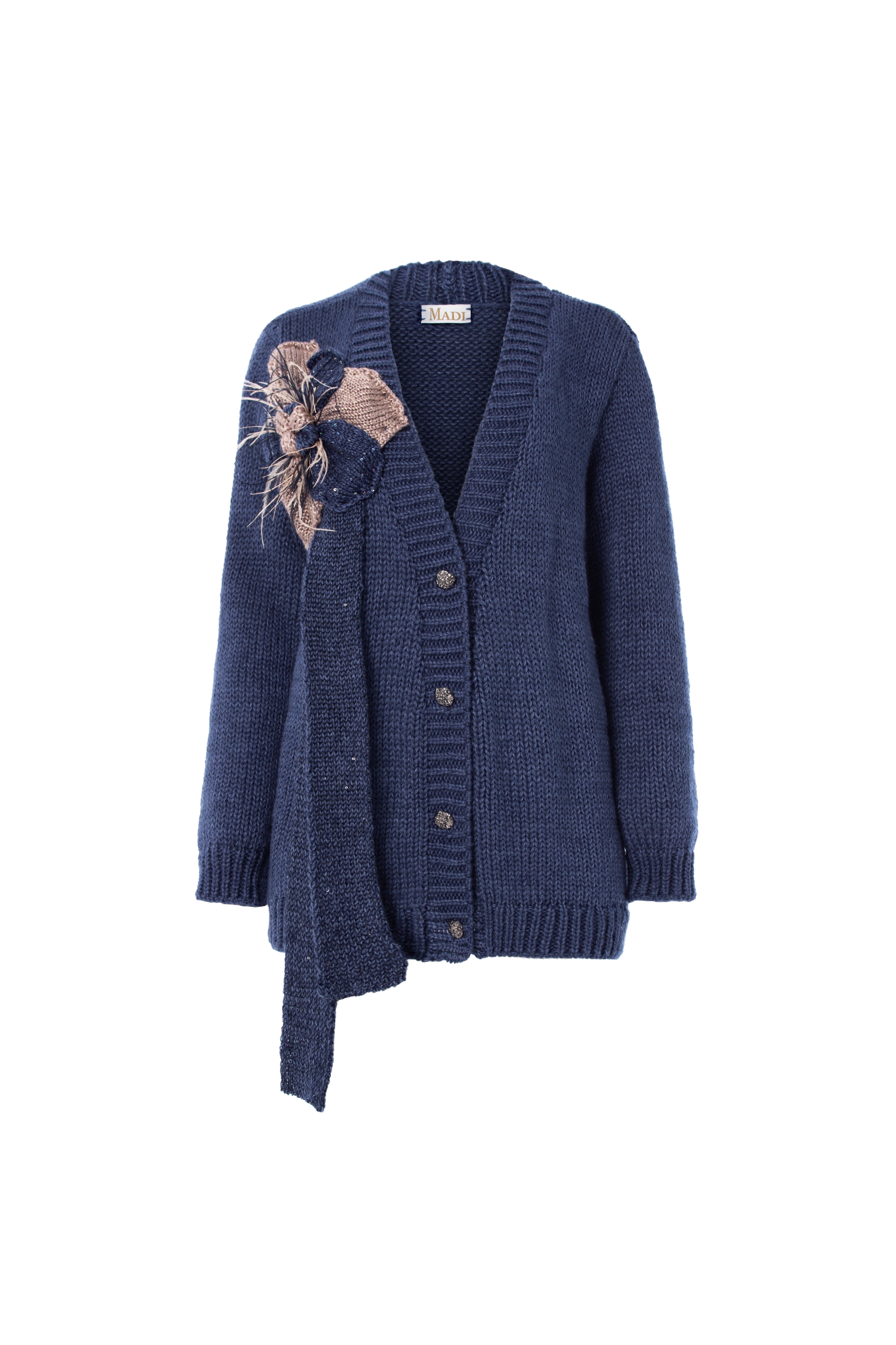 LA FLEUR dark jeans cardigan