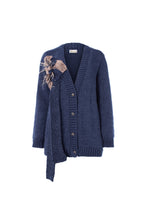 Load image into Gallery viewer, LA FLEUR dark jeans cardigan
