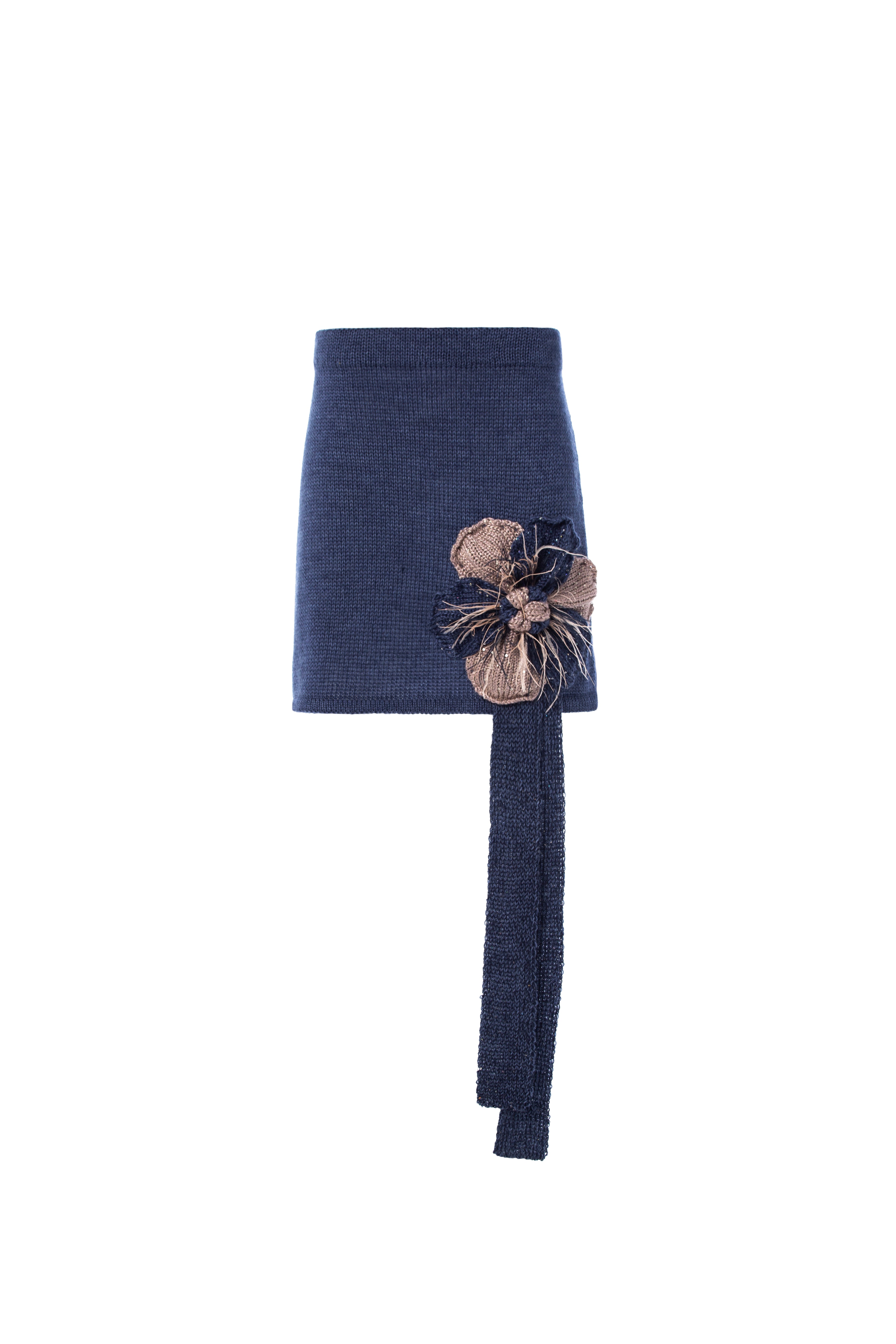 LA FLEUR dark jeans skirt