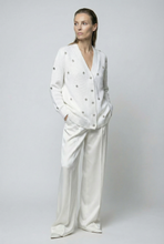 Load image into Gallery viewer, WHITE CRYSTAL-EMBELLISHED CARDIGAN
