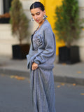 Grey Plisse set