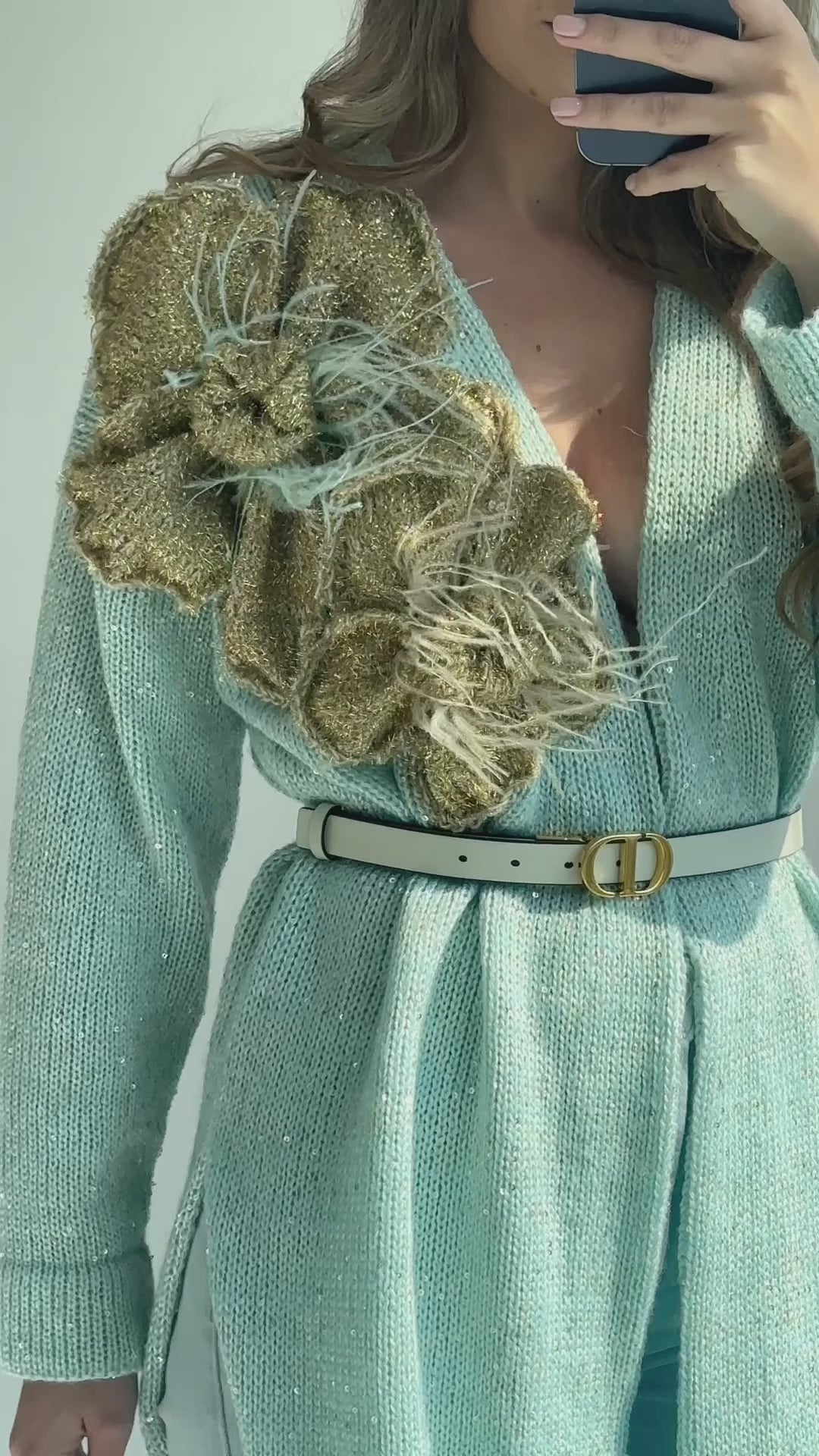 Baby Blue long Cardigan