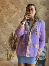 Load image into Gallery viewer, Mohair cardigan with butterflies
