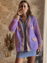 Load image into Gallery viewer, Mohair cardigan with butterflies
