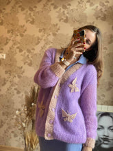 Load image into Gallery viewer, Mohair cardigan with butterflies
