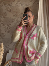 Load image into Gallery viewer, Cream wool cardigan with embroidery
