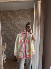 Load image into Gallery viewer, Cream wool cardigan with embroidery
