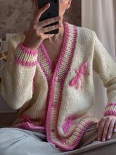 Load image into Gallery viewer, Cream wool cardigan with embroidery
